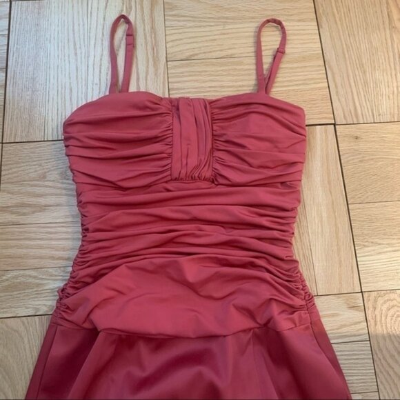 max & Cleo burnt orange cocktail dress size 2 - Picture 2 of 5